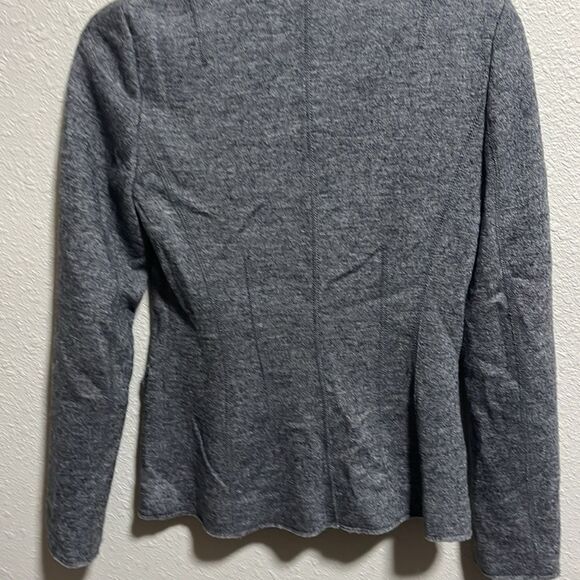 Banana Republic Heather Gray Blazer Size 2 -‎ Viscose Wool Blend - Picture 8 of 8